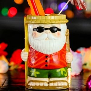 Beachbum Berry SIPPIN SANTA Claus Surfing Mug NWB